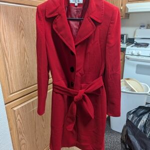 Red Suit Studio Coat women's size 6